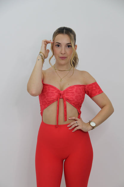 Parte superior del mono cambre de flores de Rittmo, escote elegante y ajuste perfecto para baile bachata